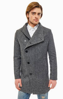 Серое пальто на пуговицах с карманами Religion