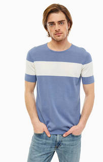 Синий джемпер с короткими рукавами Drykorn