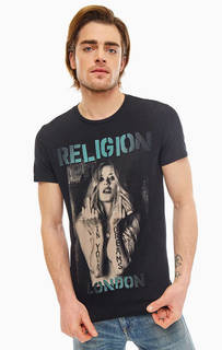 Хлопковая футболка с принтом Religion