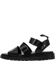Черные сандалии из гладкой кожи Dr. Martens