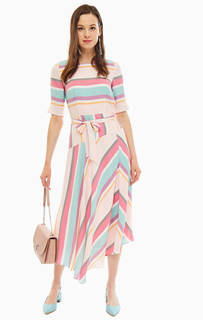 Платье в полоску с короткими рукавами Comma