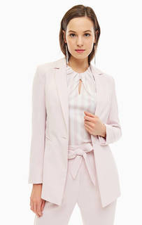 Удлиненный розовый пиджак с застежкой на пуговицу Comma