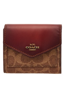 Компактный кошелек с монограммами Coach