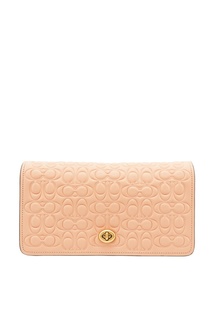 Бежевый клатч-кроссбоди Dinky с монограммами Coach