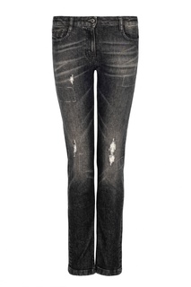 Черные джинсы с состаренным эффектом Dirk Bikkembergs