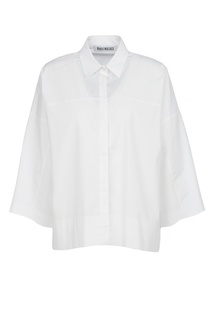 Белая рубашка с контрастным принтом Dirk Bikkembergs