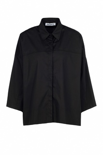 Черная рубашка с контрастным принтом Dirk Bikkembergs