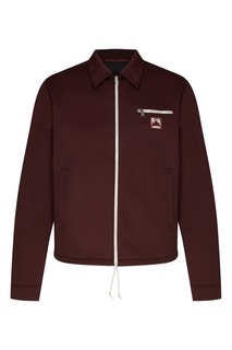 Бордовый жакет на молнии Prada