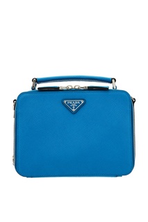 Компактная голубая сумка Brique Prada