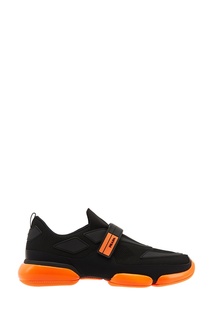 Оранжево-черные кроссовки Cloudbust Prada