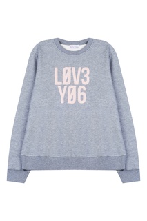Меланжевый свитшот "Love You" RED Valentino