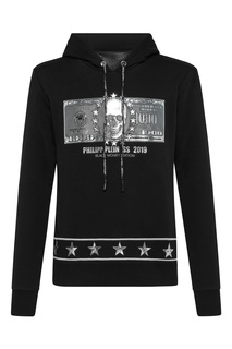 Черное худи с отделкой Philipp Plein