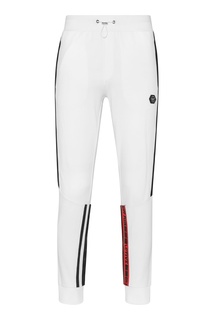 Белые брюки с контрастными полосками Philipp Plein