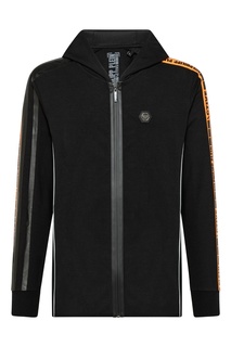 Черное худи на молнии Philipp Plein