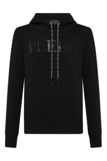 Черное худи с черепом Philipp Plein