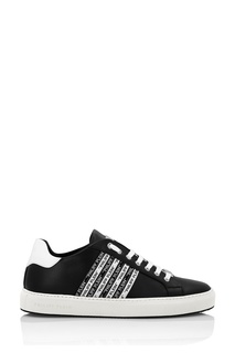 Черные кеды с логотипами Philipp Plein