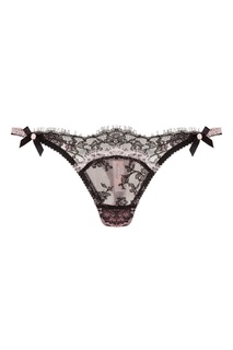 Трусики стринги Garcia черные с розовым Agent Provocateur