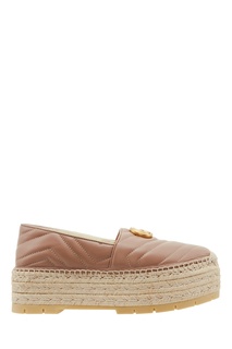 Кожаные эспадрильи с логотипом GG Gucci