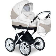 Коляска 2 в 1 Indigo CARMEN 17 S Classic 14 Sc 33 (бежевый+белый)