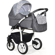 Коляска 2 в 1 Indigo CHARLOTTE 18 Ch 40 (т.серый+серый узор)