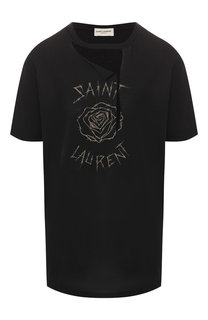 Хлопковая футболка Saint Laurent