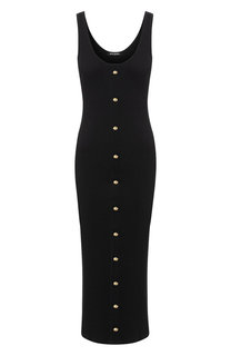 Платье из смеси хлопка и вискозы Balmain