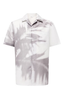 Рубашка из смеси льна и хлопка Brioni