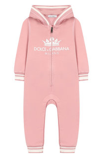 Хлопковый комбинезон с капюшоном Dolce & Gabbana