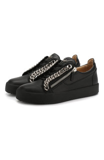 Кожаные кеды Frankie Chain Giuseppe Zanotti Design