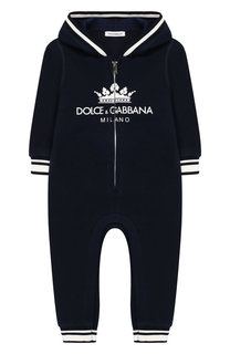 Хлопковый комбинезон с капюшоном Dolce & Gabbana