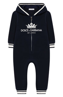 Хлопковый комбинезон с капюшоном Dolce & Gabbana