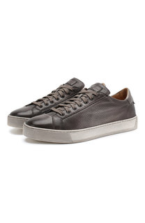 Кожаные кеды Santoni