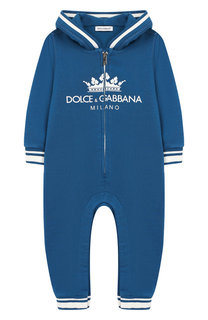 Хлопковый комбинезон с капюшоном Dolce & Gabbana