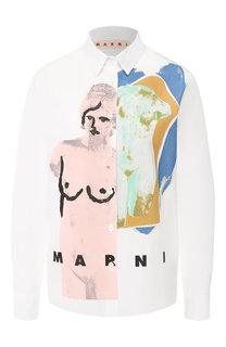 Хлопковая рубашка Marni