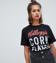 Футболка с принтом Pull&Bear kelloggs - Черный