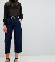 Укороченные широкие джинсы New Look - Синий