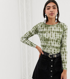 Топ с принтом тай-дай New Look - Зеленый