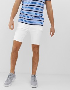 Белые эластичные джинсовые шорты с напылением ASOS DESIGN - Белый