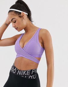Фиолетовый бюстгальтер с сетчатыми вставками Nike Training - Фиолетовый