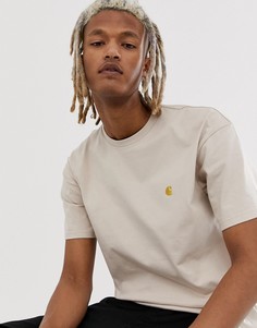 Футболка кремового цвета с короткими рукавами Carhartt WIP Chase - Бежевый