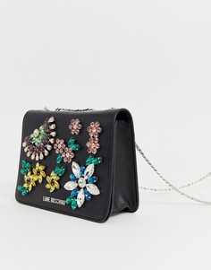 Сумка через плечо с отделкой Love Moschino - Черный