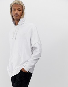 Oversize-худи белого цвета ASOS DESIGN - Белый