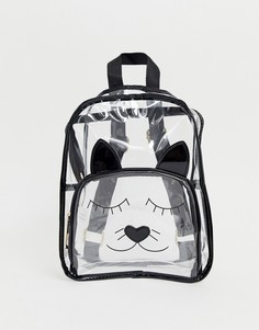 Прозрачный рюкзак с кошачьей мордочкой Yoki - Очистить