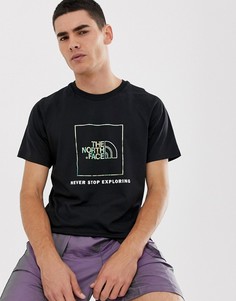 Черная футболка с переливающимся принтом The North Face - Черный