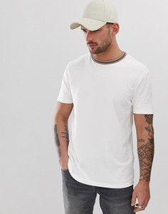 Белая узкая футболка с круглым вырезом River Island - Белый