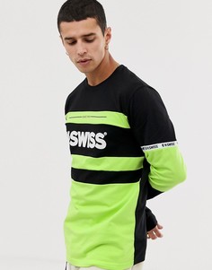 Черный лонгслив K-Swiss - Черный