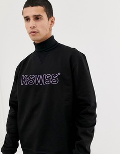 Черный свитшот с большим логотипом K-Swiss - Черный