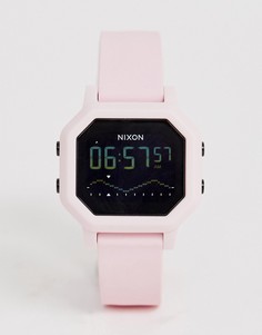 Розовые часы с силиконовым ремешком Nixon A1210 Siren - Розовый