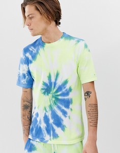 Синяя футболка с принтом тай-дай ASOS DESIGN - Синий