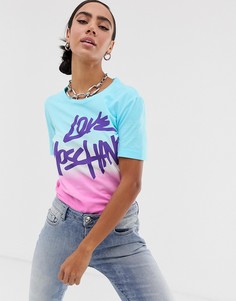Футболка с эффектом деграде и логотипом Love Moschino - Розовый